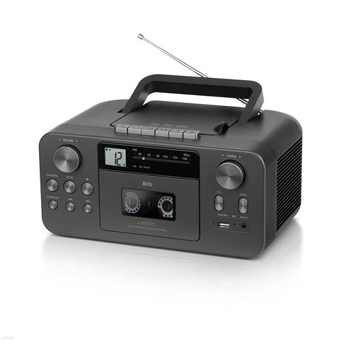 브리츠 BZ-LX50BT 휴대용 카세트 CD플레이어 라디오 블루투스스피커 어학용 카세트테이프 AUX USB 플레이어