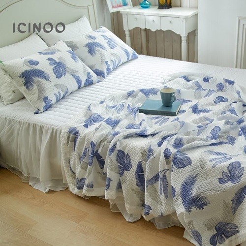 [ICINOO]이신우 시어서커 홑이불 여름 싱글(블루...