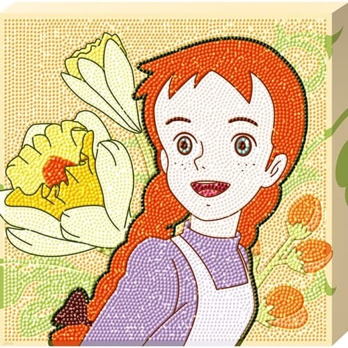 빨강머리 앤 행복한 미소 (캔버스) 보석십자수 25x25
