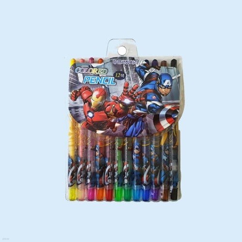 마블 어벤져스 항균코팅처리 12색 색연필