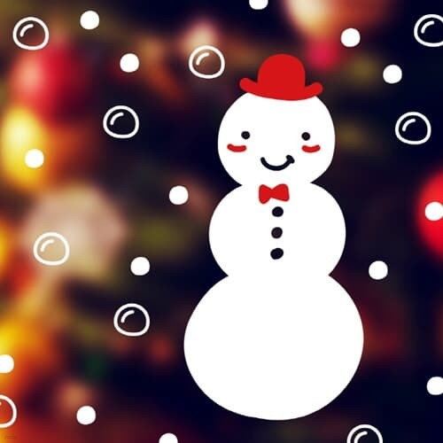 크리스마스 포인트 스티커 방울방울 눈사람 소