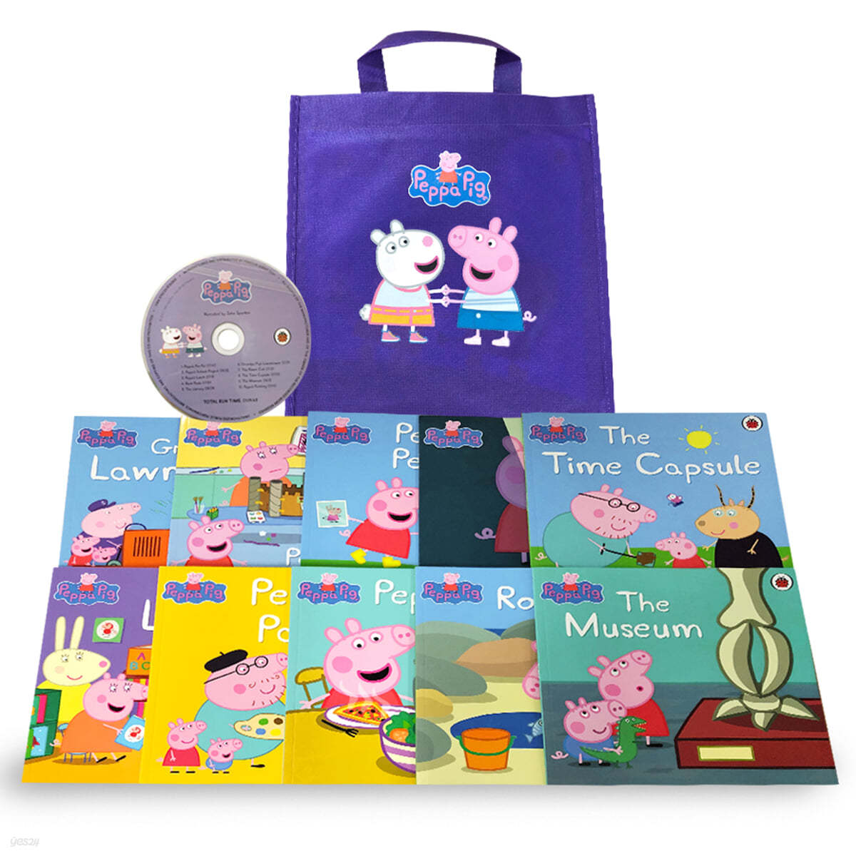 페파 피그 원서 페이퍼백 10종 세트 : Peppa Pig : Purple Bag [10 books &amp; 1 CD]