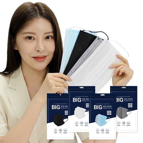 빅사이즈 3중구조 일회용 MB필터 마스크 50매