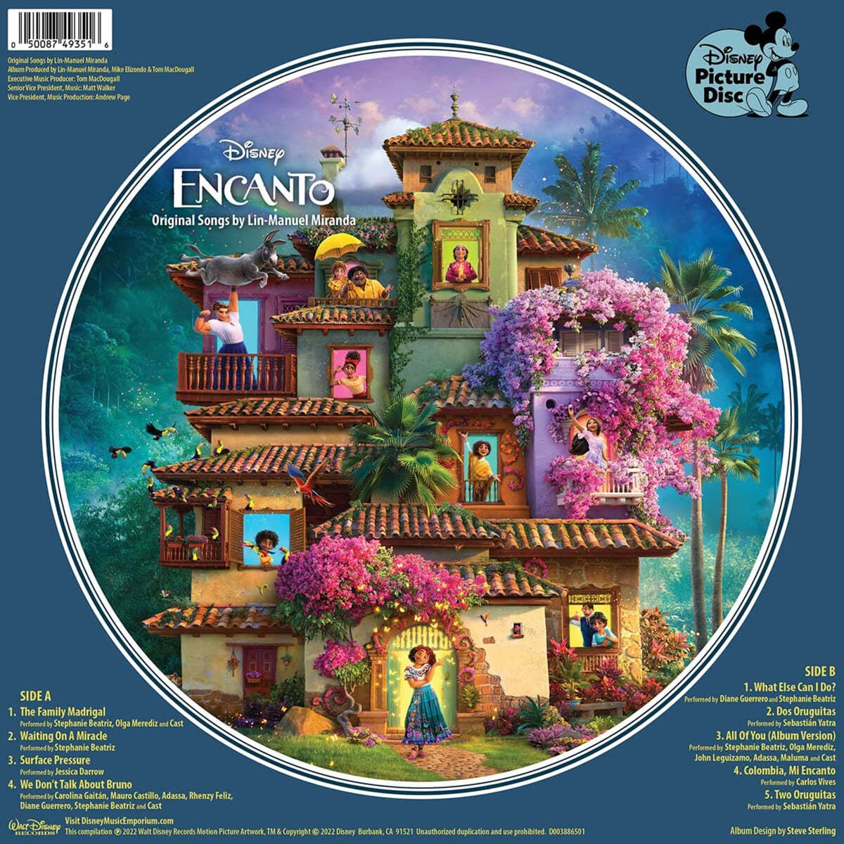 디즈니 &#39;엔칸토: 마법의 세계&#39; 영화음악 (Encanto OST) [픽쳐 디스크 LP] 