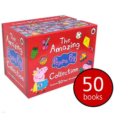 페파피그 원서 그림책 페이퍼백 50종 박스 세트 (레드) Amazing Peppa Pig Collection 50 Book Set - Red