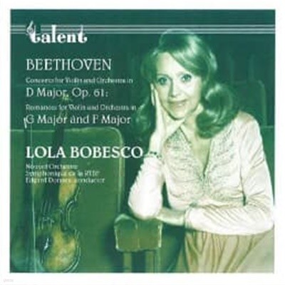 Lola Bobesco / 베토벤 : 바이올린 협주곡 & 로망스  (수입/SRM015CD)