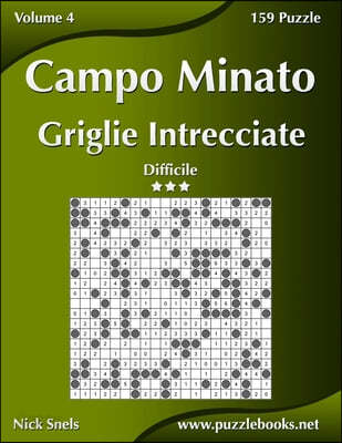 Campo Minato Griglie Intrecciate Difficile Volume Puzzle