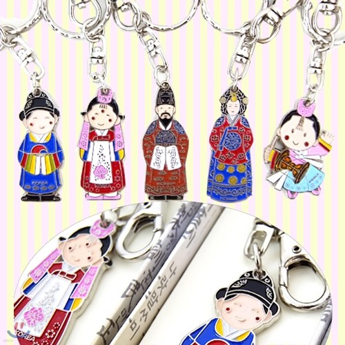 한국 전통 캐릭터 열쇠고리(5개묶음)