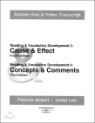 Cause & Effect(4/E) / Concepts & Comments (3/E) : Answer Key & Video Transcript