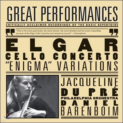 Jacqueline Du Pre 엘가: 첼로 협주곡, 이니그마 변주곡 (Elgar: Cello Concerto Enigma Variations) 자클린느 뒤 프레 다니엘 바렌보임