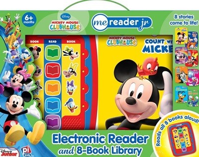 Me Reader Junior & 8 books Library : Mickey Mouse Clubhouse 미키 마우스 클럽하우스 미리더 주니어 사운드북