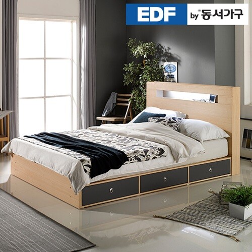 동서가구 WB 루젠 LED조명 깊은서랍 퀸 침대(매트리스포함) DF636137 - YES24 동서가구 WB 루젠 LED조명 깊은서랍 퀸 침대... 