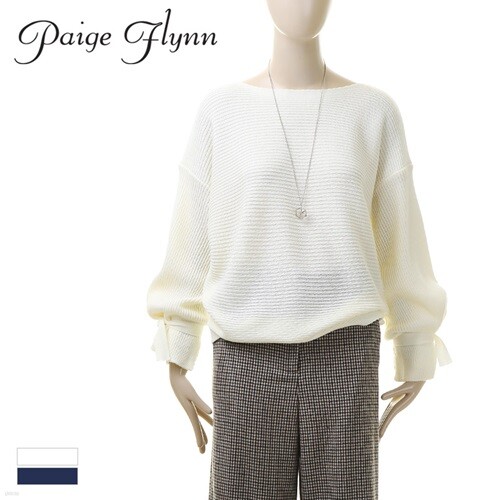 [페이지플린] Boat neck ribbon point sleeve knit_P8A-KN001 - YES24 [페이지플린] Boat neck ribbon point sleeve knit_P8A-KN001