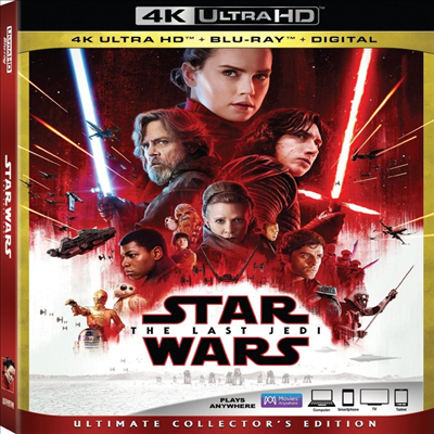 Star Wars Episode VIII: The Last Jedi (스타워즈: 라스트 제다이) (2017) (한글무자막)(4K Ultra HD + Blu-ray + Digital)