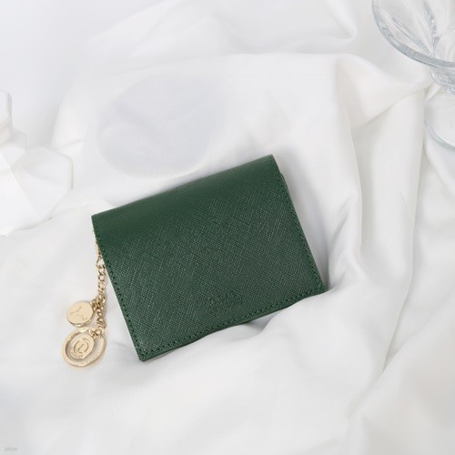 [별자리키링 증정] Minette Half Wallet - Green