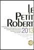 Le Petit Robert 2013