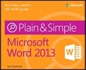Microsoft(R) Word 2013 Plain & Simple