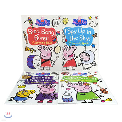 Peppa Pig Colouring : 페파피그 컬러링북 4권 세트