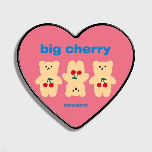 Three cherry big bear-pink(하트톡)