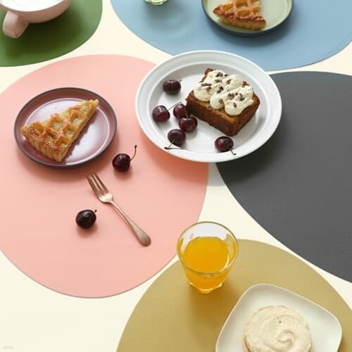 [N365] 르리에 실리콘 식탁 테이블매트 오벌