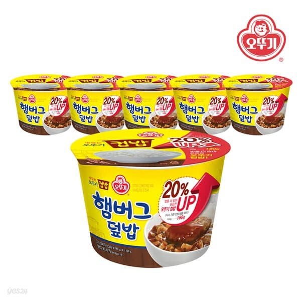 맛있는 오뚜기 컵밥 햄버그덮밥(증량) 310g x 6개