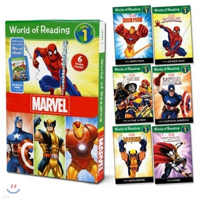 월드 오브 리딩 6종 세트 레벨 1 : 마블 : World of Reading Level 1 Set : Marvel