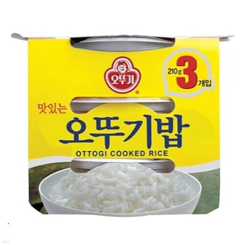 오뚜기)오뚜기밥(210g×3개)박스(6개입) - YES24  오뚜기)오뚜기밥(210g×3개)박스(6개입)