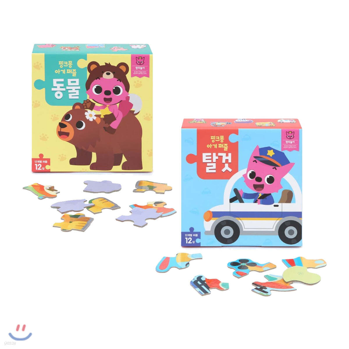 핑크퐁 아기 퍼즐 : 동물 + 탈것