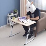 이동식 접이식 높이조절 침대 소파 거실 사이드 노트북 테이블 600*400