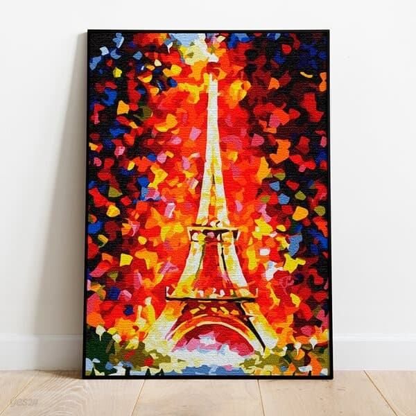 플레이어바웃 명화그리기 화려한 에펠탑 캔버스페인팅 DIY 유화그림 직장인취미