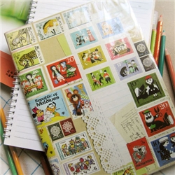School book cover -illust stamp