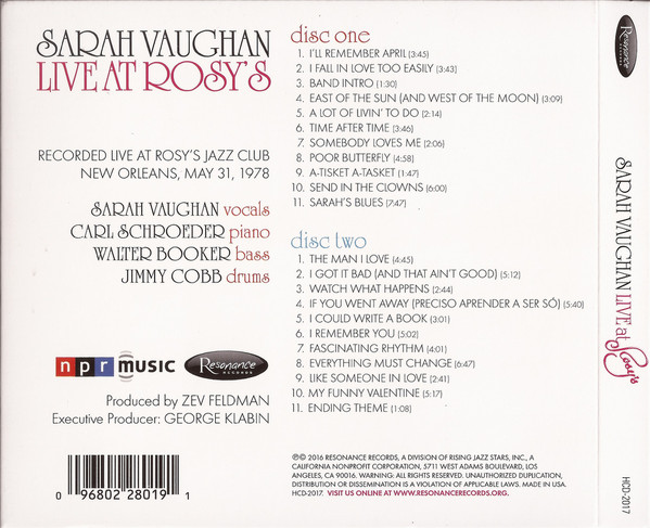 Sarah Vaughan The Very Best of Sarah Vaughan 2006