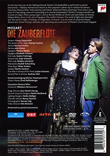 Nikolaus Harnoncourt 모차르트 : 마술피리 (Mozart : Die Zauberflote - Bernard  Richter) DVD - YES24