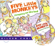 [ο]Five Little Monkeys Jumping on the Bed (Paperback & CD Set)