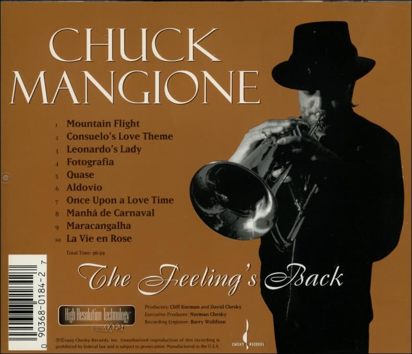 척 멘지오니 (Chuck Mangione) - The Feeling's Back (US발매) - YES24