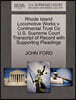 Rhode Island Locomotive Works V. Continental Trust Co U.S. Supreme Court Transcript of Record with Supporting Pleadings