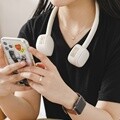 단풍나무 넥밴드 휴대용 선풍기 에어써큐 2000mAh 듀얼팬 abc-0020
