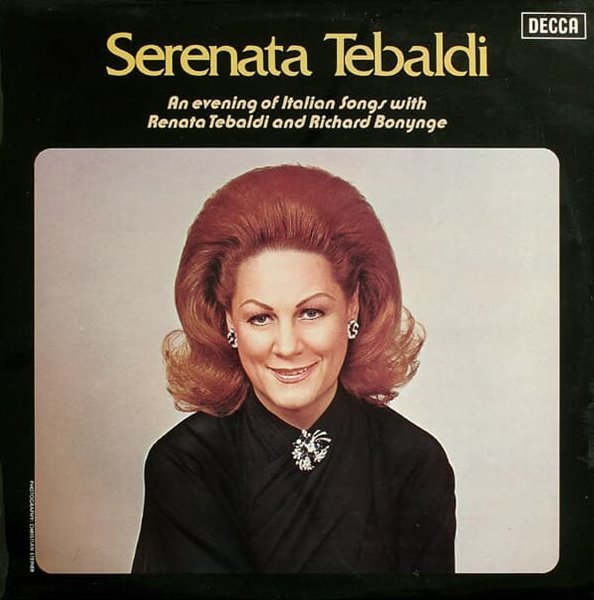 [수입][LP] Renata Tebaldi And Richard Bonynge - Serenata Tebaldi (An Evening Of Italian Songs With Renata Tebaldi And Richard Bonynge)