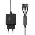 Soopii PD 3in1 25W 동시 고속 멀티충전기 블랙