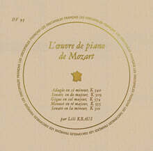 Lili Kraus 모차르트: 피아노 소나타 5집 - 릴리 크라우스 (Mozart: Complete Piano Works Vol. 5) [LP]