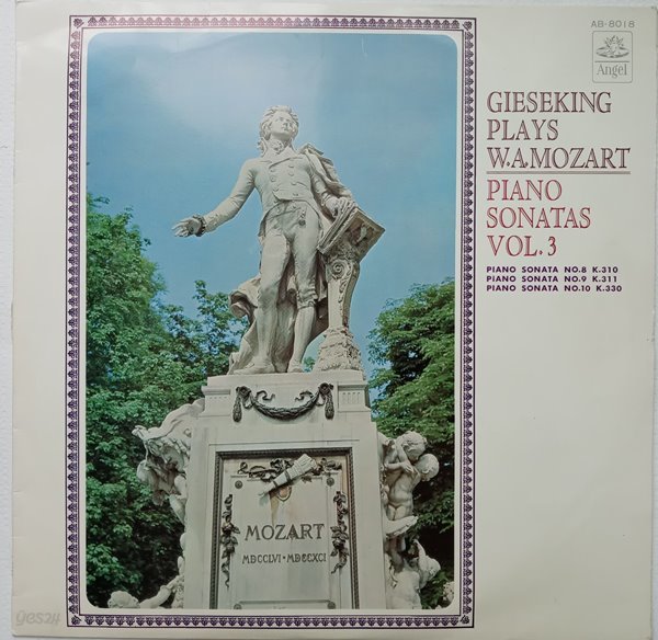 LP(수입) 모짜르트: Gieseking Plays Mozart Vol.3 - 발터 기제킹