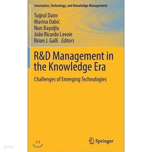 R&amp;d Management in the Knowledge Era: Challenges of Emerging Technologies (Hardcover, 2019)