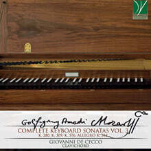 Giovanni De Cecco 모차르트: 건반 소나타 3집 (Mozart: Complete Keyboard Sonatas Vol. 3)