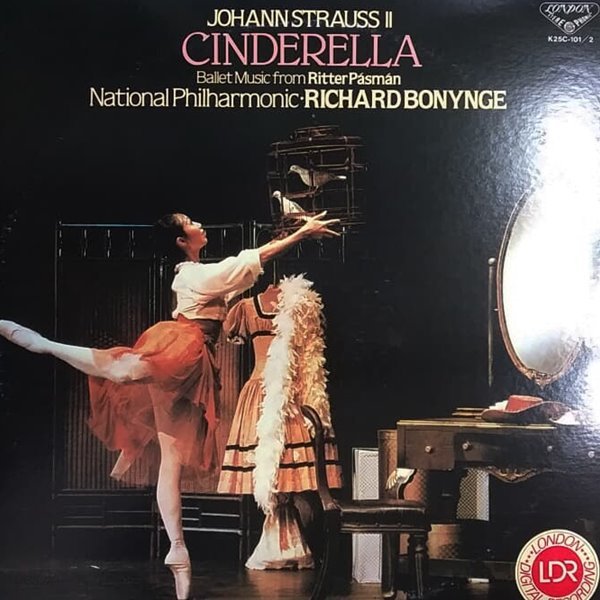 J. STRAUSS II - CINDERELLA BALLET MUSIC / RICHARD BONYNGE , NATIONAL PHILHARMONIC(2LP / GATE FOLDER)