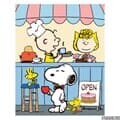 스누피 피너츠 보석십자수 CAFE 40X50