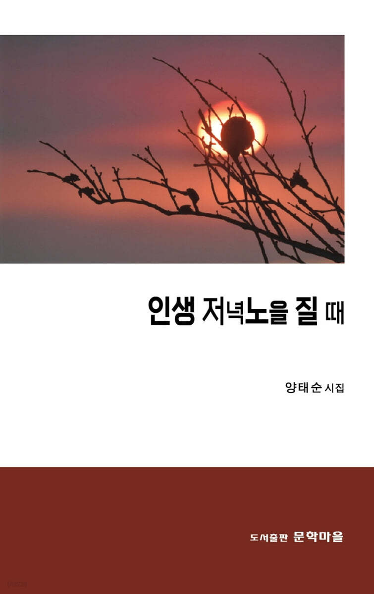 인생 저녁노을 질 때