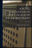 A.M.D.G. Catalogue of the College of the Sacred Heart; 1903-1904