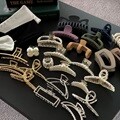[10SET] 모던 헤어 박스 진주/무광/메탈 집게핀 올림머리 당고 밴드 10개 세트