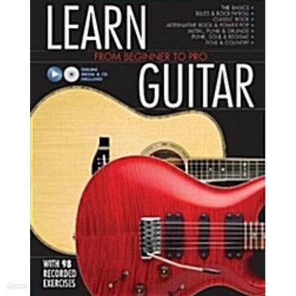 Learn Guitar: From Beginner to Pro (Hardcover, CD 1 포함)  