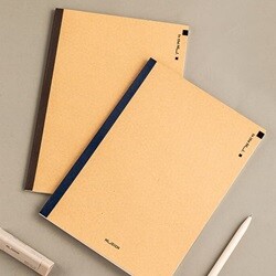 델리 누사인 B5 크라프트 노트 친환경 필사 독서 줄노트 대학 감성 잘펴지는 공책